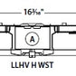 Columbia Lighting LLHV4-50H-WST-EU-OS1360-WASPII-LWO-SETDI 217W 4' VersaBay High Bay LED, 5000K, Wide Distribution Reflector, Solid Top (No Uplight), 120-277V, Occupancy/Daylight Sensor, WASPII Sensor, Low-Temp/Water-Tight/Indoor-Outdoor