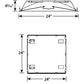 Columbia Lighting LSER22-35MLG-C-EU 36W 2'x2' Serrano LED Architectural Luminaire, 3500K, 3225 Lumens, Grid Ceiling, Contour Shielding, Fixed Output, 120-277V