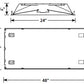 Columbia Lighting LSER24-40LWG-C-EU-C388 41W 2'x4' Serrano LED Architectural Luminaire, 4000K, 4200 Lumens, Grid Ceiling, Contour Shielding, Fixed Output, 120-277V, 3-Wire Flex