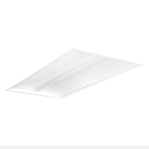 Columbia Lighting LSER24-35VLG-C-EDU-ELL14 82W 2'x4' Serrano LED Architectural Luminaire, 3500K, 7950 Lumens, Grid Ceiling, Contour Shielding, 0-10V Dimming, 120-277V, Emergency Battery Pack