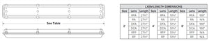 Columbia Lighting LXEM4-40ML-RFA-EDU 47W 4' LED Enclosed and Gasketed Fiberglass Extreme Environment, 4000K, Medium Lumen, Ribbed Frosted Acrylic Shielding, 0-10V Dimming, 120-277V, White Finish