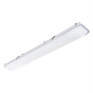 Columbia Lighting LXEM8-40HL-DCA-EU-XEDPM8' LED Enclosed and Gasketed Fiberglass Extreme Environment, 4000K, 11851-13525 Lumens, Deep Clear Acrylic Shielding, Fixed Output Driver, 120-227V, Dual Pendant Brackets