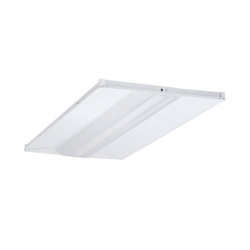 Columbia Lighting LZPT24-40LWG-LSRS-EDU 2'x4' Zero Plenum LED Troffer, 4000K, Low Watt Lumen Output, Grid Lay-In Ceiling, Linear Prismatic Lens with Surface Relief Diffuser, Smooth Curve Reflector, 0-10V Dimming, 120-277V