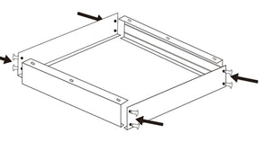 Columbia Lighting PSMK14  1'x4' Shallow Surface Mount Kit, 63mm