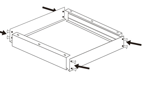 Columbia Lighting PSMK24 2'x4' Shallow Surface Mount Kit, 63mm