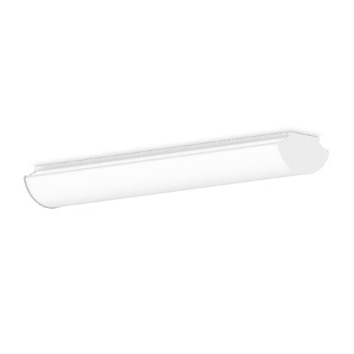 Columbia Lighting RLB4-950LM-FAM-EU-ELL14 4' Reverie Decorative LED Low Bay, 90 CRI, 5000K, 5688 Lumens, Frosted Acrylic Shielding, Medium Distribution, No Uplight, Fixed Output, 120-277V, Emergency Battery