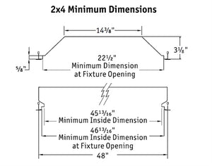 Columbia Lighting SLK24-35ML-EDU  39W 2'x4' LED Troffer Retrofit Kit, 3500K, Medium  Lumen, 0-10V Diming, 120-277V