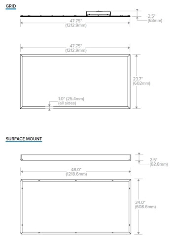 Columbia Lighting SRP24-35MLG-EDU 2'x4' LED Scaler Edge-Lit Flat Panel, 80 CRI, 3500K, 4554-5123 Lumens, Grid Ceiling, 0-10V Dimming, 120-277V