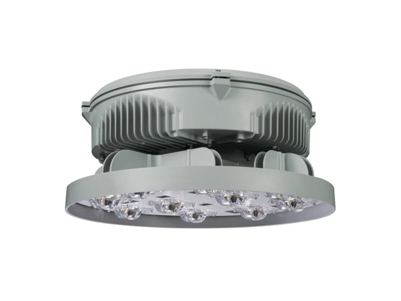 Streetworks CST-CA10-630-730-8-T5R-AP-20K 630W Celesteon LED Area Light, 10 COB Light Engine, 70 CRI,3000K, 480V, Type V Round Distribution, 20kV UL 1449 Surge Protective Device, Grey