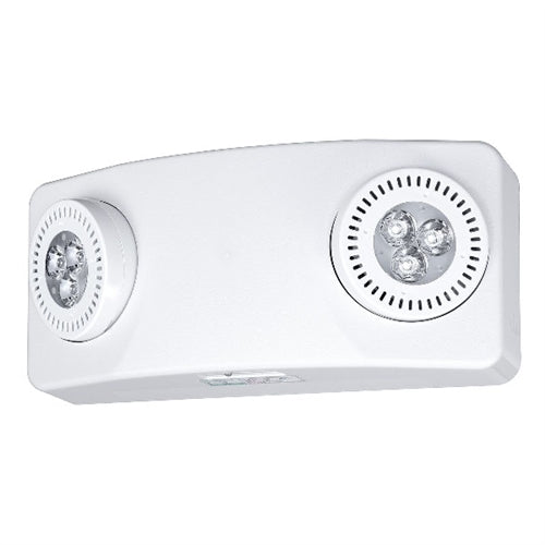 Compass Lighting CU2HLHO LED Emergency Light, White housing, 5.4W LED lamps, 1300 lumens