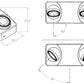 Compass Lighting CU2HLHO LED Emergency Light, White housing, 5.4W LED lamps, 1300 lumens
