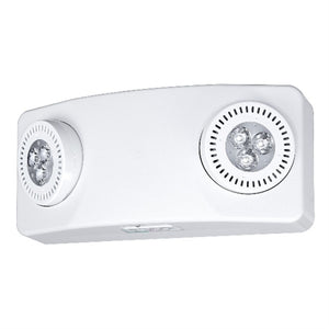 Compass Lighting CU2HLSD LED Emergency Light, White housing, 2.7W LED lamps, 550 lumens, Self Diagnostics