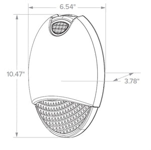 Compass CUWZ-PC Outdoor LED AC/Emergency, 0 Degrees to 50 Degrees C, with Photo-Control, Dark Bronze Finish