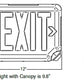 Dual-Lite EVCUGWD4I-24K Architectural LED Exit and Emergency Light, Universal Face, Green Letters, White Finish, 2 LED Remote Capacity, Spectron Self-Diagnostics, 220-240VAC