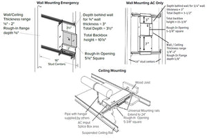 Dual Lite CLML-XK-TD Compact Concealed LED Recessed Emergency Light, NiMH Battery, 15 Min Time Delay, Less Rough-In Kit