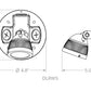 Dual Lite DLRWSW-1205L Outdoor LED Remote Head, Single Lamp, White Finish