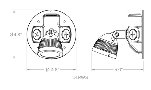 Dual Lite DLRWSW-1205L Outdoor LED Remote Head, Single Lamp, White Finish
