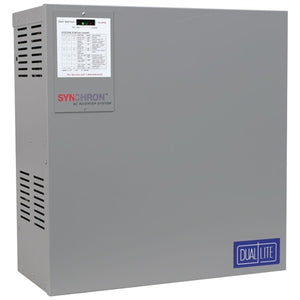 Dual Lite DLS-2100-120-A-20-10U 2100W Single-Phase Central Lighting Inverter, 120V Input Voltage, Normally On, 120V Output Voltage, 20 Amp, 10 Circuit Breakers, Unmonitored