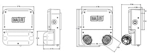 Dual-Lite DYN6I 12W NEMA4X Industrial High Lumen LED Emergency Light, Spectron Self-Diagnostics, Wet Location, 3W Lamps