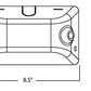 Dual-Lite EV2DI 1W Architectural LED Emergency Light, Damp Location Listed, Spectron Self-Diagnostics, White Finish