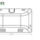 Dual Lite EV4D-02WAL 4W Architectural LED Emergency Light, Damp Location Listed, 2W LED lamps with Wide Area Lens