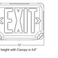 Dual-Lite EVCUGWD4I Architectural LED Exit and Emergency Light, Universal Face, Green Letters, White Finish, 2 LED Remote Capacity