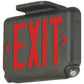 Dual-Lite EVCURBD4I-0 Architectural LED Exit and Emergency Light, Universal Face, Red Letters, Black Finish, 2 LED Remote Capacity, Sprectron Self-Diagnostics, No Lamp-Heads