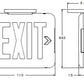 Dual-Lite EVEUGWE LED Exit Sign, Single/ Double Face, Green Letters, White Finish, Emergency Operation, No Self-Diagnostics