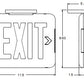 Dual-Lite EVEURWE LED Exit Sign, Single/ Double Face, Red Letters, White Finish, Emergency Operation, No Self-Diagnostics