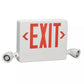 Dual Lite HCXURW-03L Side Mount Designer LED Exit Sign and Emergency Light, Universal Face, Red Letters, 3W LED Lamps, White Finish
