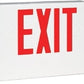 Dual-Lite HCXURWRC12 Side Mount Designer LED Exit Sign and Emergency Light, Universal Face, Red Letters, White Finish, with 12W Remote Capacity, Lighting Heads Included