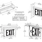 Dual Lite LEWSRLSA Wall Mount Edge-Lit LED Exit Sign, Single Face, Red Letters, Left Arrow, Satin Brass Finish, AC Only
