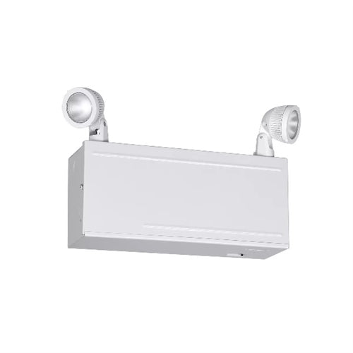 Dual-Lite LM16-03L 16W 6V High Capacity Emergency Light, Lead Calcium Battery, 3W LED lamps heads, No Self-Diagnostics, White Finish