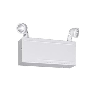 Dual-Lite LM16-03L 16W 6V High Capacity Emergency Light, Lead Calcium Battery, 3W LED lamps heads, No Self-Diagnostics, White Finish