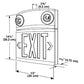 Dual-Lite LTURW3-0 10W Tandem Emergency Lighting Unit and LED Exit Sign Combo, Single/ Double Face, Red Letters, White Finish, Standard Model, Remote Capacity Model, No Lamp Heads
