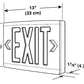 Dual-Lite LXURBE Low Profile Designer LED Exit Sign, Single/ Double Face, 120/277V, Red Letters, Black Finish, Emergency Operation, No Self-Diagnostics