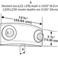 Dual-Lite LZ2-B-03L 10W Dual Designer LED Emergency Light, 6V DC Battery, Black Finish, with 3W LED Lamps