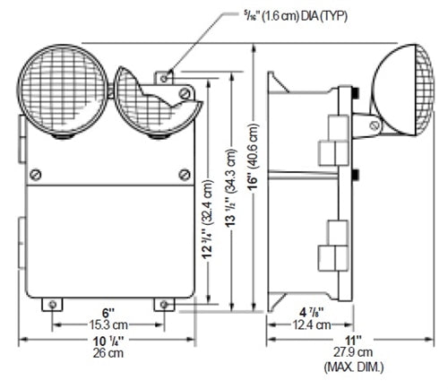 Dual-Lite N4X2 12V Harsh Environment Emergency Light