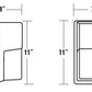 Dual-Lite NRG304BE 42W CFL RidgeLine Outdoor Emergency Perimeter Wallpack, with Emergency Battery Back-Up, Bronze Finish
