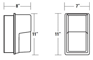 Dual-Lite NRG304BE 42W CFL RidgeLine Outdoor Emergency Perimeter Wallpack, with Emergency Battery Back-Up, Bronze Finish