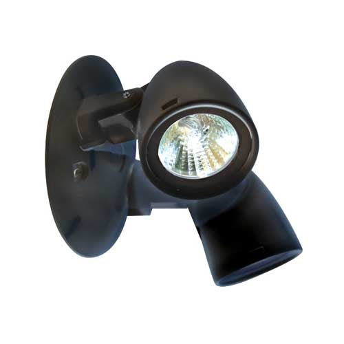 Dual-Lite OCRDB1203L 12V, 3W LED Decorative Outdoor Remote Lighting Head, Wet Location, Double Heads, Black Finish
