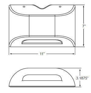 Dual-Lite PGP Emergency LED Sconce, Wet Location, Platinum Silver Finish
