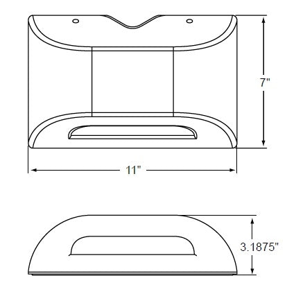 Dual-Lite PGW Emergency LED Sconce, Wet Location, White Finish
