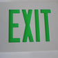 Dual-Lite SESGWN Sempra Die Cast Exit Sign, Single Face, Green Letter Color, White Finish with Brushed Face, AC Only, No Self-Diagnostic