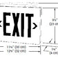 Dual-Lite SESRWN Sempra Die Cast Exit Sign, Single Face, Red Letter Color, White Finish with Brushed Face, AC Only, No Self-Diagnostic