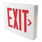 Dual-Lite SESRWNE Sempra Die Cast Exit Sign, Single Face, Red Letter Color, White Finish with Brushed Face, Emergencey Operation, No Self-Diagnostic