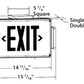 Dual-Lite SEWLSRW Harsh Environment Exit Sign, 120/277V, Single Face, Red Letters, White Finish, AC Only Operation