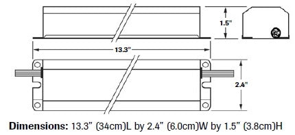 Dual-Lite UFO-6WI One or Two 17W-40W (2'-4') or One 40W-215W (5'-8') T8, T9, T10, or T12 Fluorescent Emergency Battery Pack, Spectron Self-Diagnostics