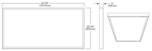 Metalux FPXSURF24  Surface Mount Kit for 24FPX