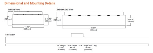Fail Safe MRI-24ATR-40-L835-OPL-4/24 2'x4' Architectural Troffer Recessed Visual Therapy LED Light, 4000 Lumens, 80 CRI, 3500K, Opal/ Diffused Lens, Qty 4